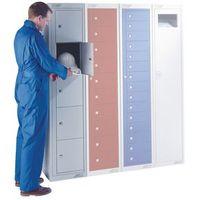 locker flat garment 5 comp std collgrey door