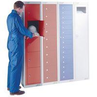 LOCKER - FLAT GARMENT 5 COMP STD. COLOUR RED DOOR