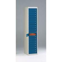 LOCKER - FLAT GARMENT 20 COMP. STD. COLOUR BLUE DOOR