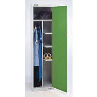 LOCKER NURSES-STANDARD 1800X450X450 L.GREY/GREEN DOOR