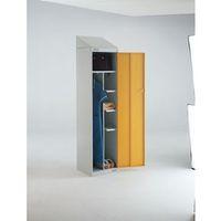 locker sloping top nurses 1950x450x450 lgreyyellow dr