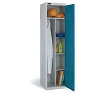 locker economy range with sloping top janitors depth460mm silvblu