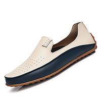 Loafers Slip-Ons Spring Summer Moccasin Comfort Leatherette Casual Flat Heel Blue Beige