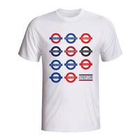 London Tube Stations Football T-shirt (white) - Kids