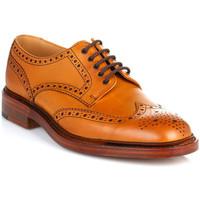 loake mens tan chester 2 brogue derby shoes mens casual shoes in brown