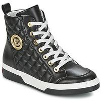 Love Moschino SUPERQUILTED women\'s Shoes (High-top Trainers) in black