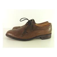 Loake Size 8 Tan Textured Leather Lace Up Shoes