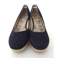 lotus size 7 black suede espadrille woven wedges