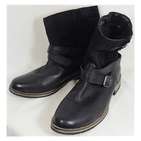 Love Leather by George - size 7 - black - biker boots