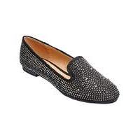 London Rebel Jewelled Ballerina D Fit