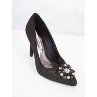 Lovedrobe Gem Detail Lace Court Shoes