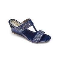 Lotus Wedge Mule Sandals D Fit