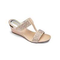 Lotus Wedge Mule Sandals D Fit