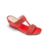 Lotus Wedge Mule Sandals E Fit