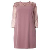 Lovedrobe Luxe Mauve Yoke Shift Dress, Mauve