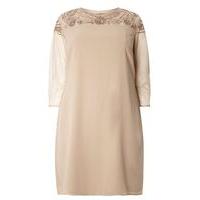 Lovedrobe Luxe Champagne Yoke Shift Dress, Champagne
