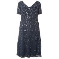 lovedrobe luxe navy embellished dress navy