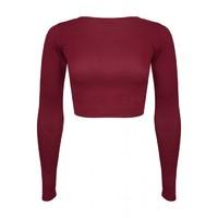 LONG SLEEVE RIB CROP