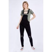 long skinny denim dungaree