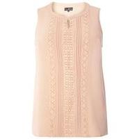 lovedrobe peach lace sleeveless top peach