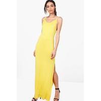 Low Scoop Back Strappy Maxi Dress - freesia