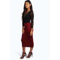 Longline Jersey Skirt - berry