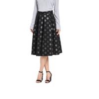 Lost Ink Polka Dot Mesh Midi Skirt