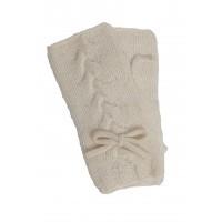 Lowie Wool Fingerless Gloves - Cream