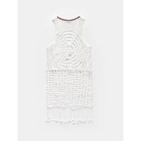 Long crochet gilet