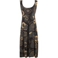 Loran Gold Flared Maxi Dress - Gold