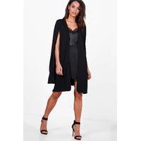 Longline Cape - black