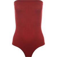 louise basic bandeau boobtube bodysuit wine