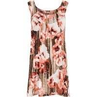 lorraine sleeveless floral swing vest orange