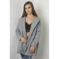 Long Cocoon Oversized Coat in Grey