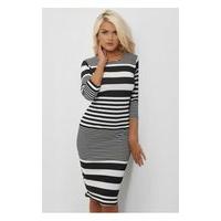 lovestruck stripe midi dress