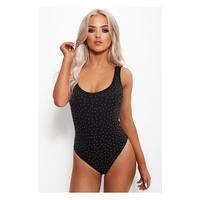 Lola Black Crystal Bodysuit