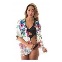 Love Me Floral Fringe Kimono