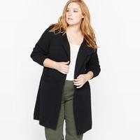 Long Open Jacquard Cardigan