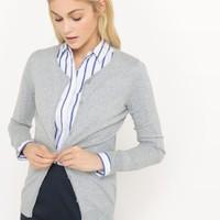 Long-Sleeved Cotton Cardigan