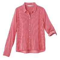 Long-Sleeved Striped Cotton Shirt