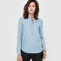 Long-Sleeved Cotton Tunic Shirt