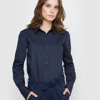 Long-Sleeved Poplin Shirt