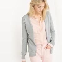 Long-Sleeved Cotton Cardigan