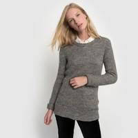 Long-Sleeved Ribbed Jumper with Crew Neck