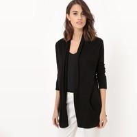 Long-Sleeved Open Cardigan