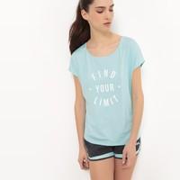 Loose-Fit T-Shirt with Slogan