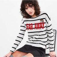 Long-Sleeved Jumper with Stripes and Lettering