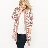 long jacquard cardigan