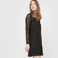 Long-Sleeved Embroidered Dress