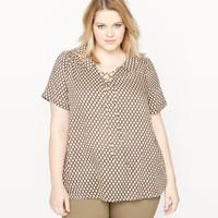 loose cut short sleeved blouse